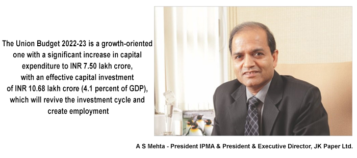Mr. A.S. Mehta, President, IPMA and President & Executive Director, JK Paper Ltd